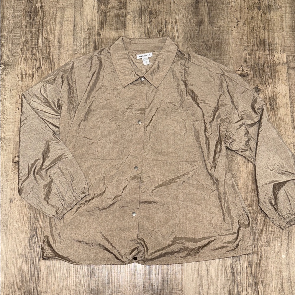 Athleta Tan Lightweight Shirt Jacket